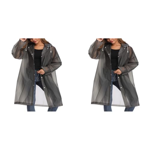 PALAY® 4PCS Rain Coat for Men Waterproof Hooded Poncho Jacket Women EVA Reusable Packable Outdoor Rainy Day Free Size Black PALAY® 4PCS Rain Coat for Men Waterproof Hooded Poncho Jacket Women EVA Reusable Packable Outdoor Rainy Day Free Size Black